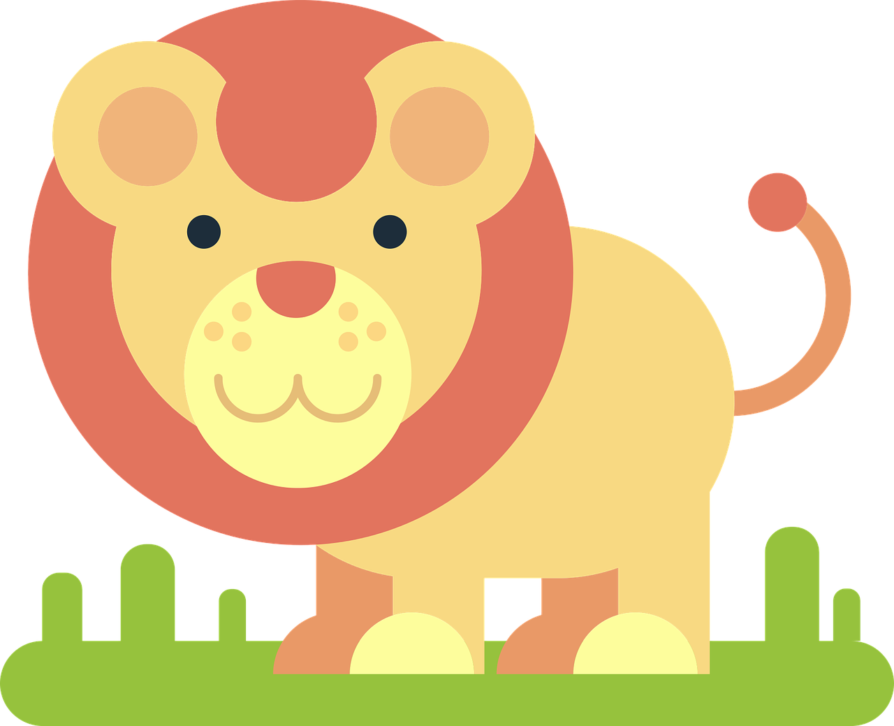 lion animal comic drawing free photo