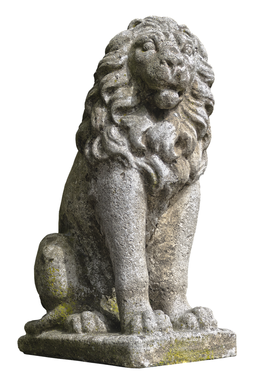 lion  stone figure  heraldic animal free photo