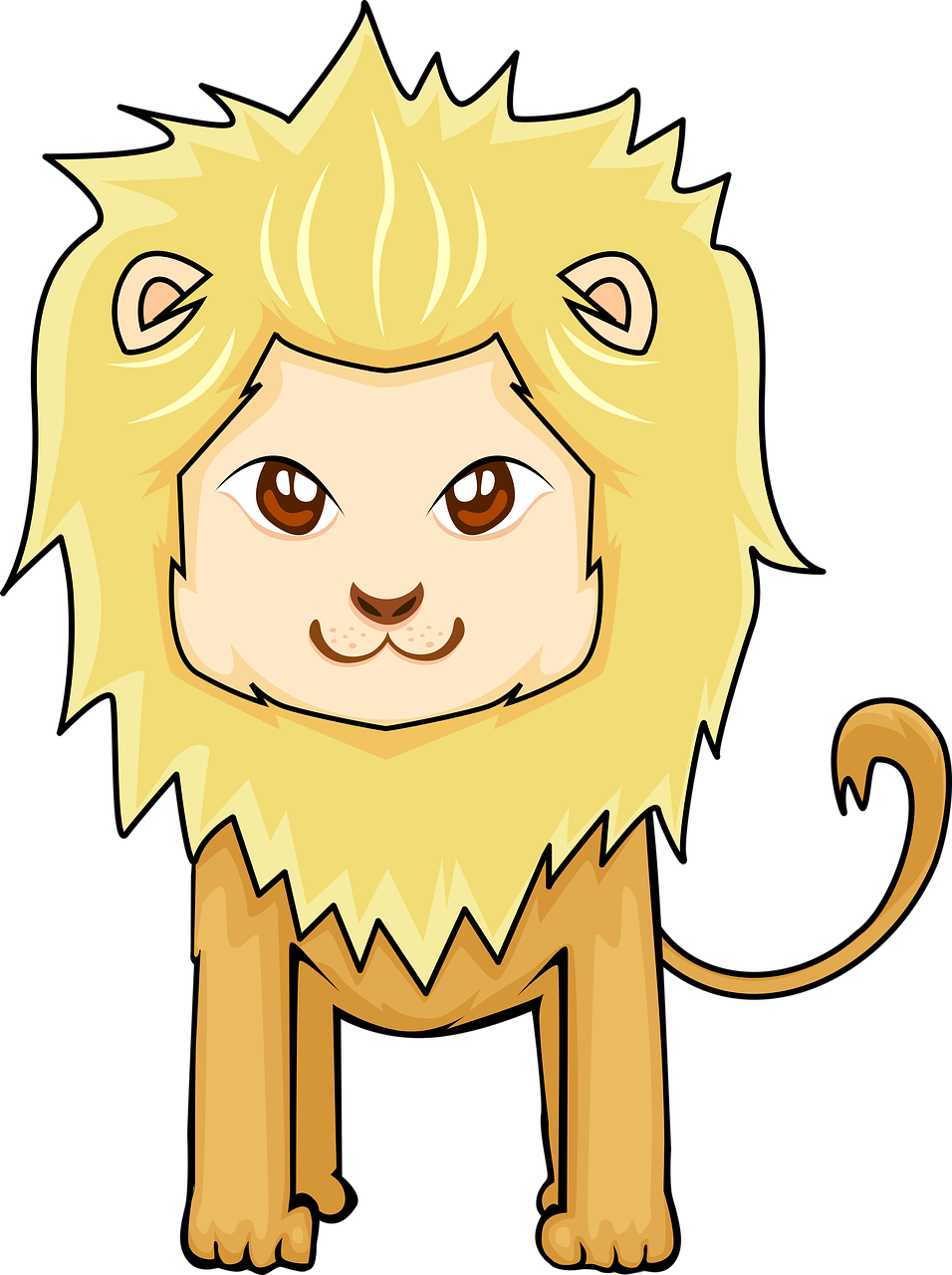 Download free photo of Lion, cartoon, funny, blonde, animals - from  