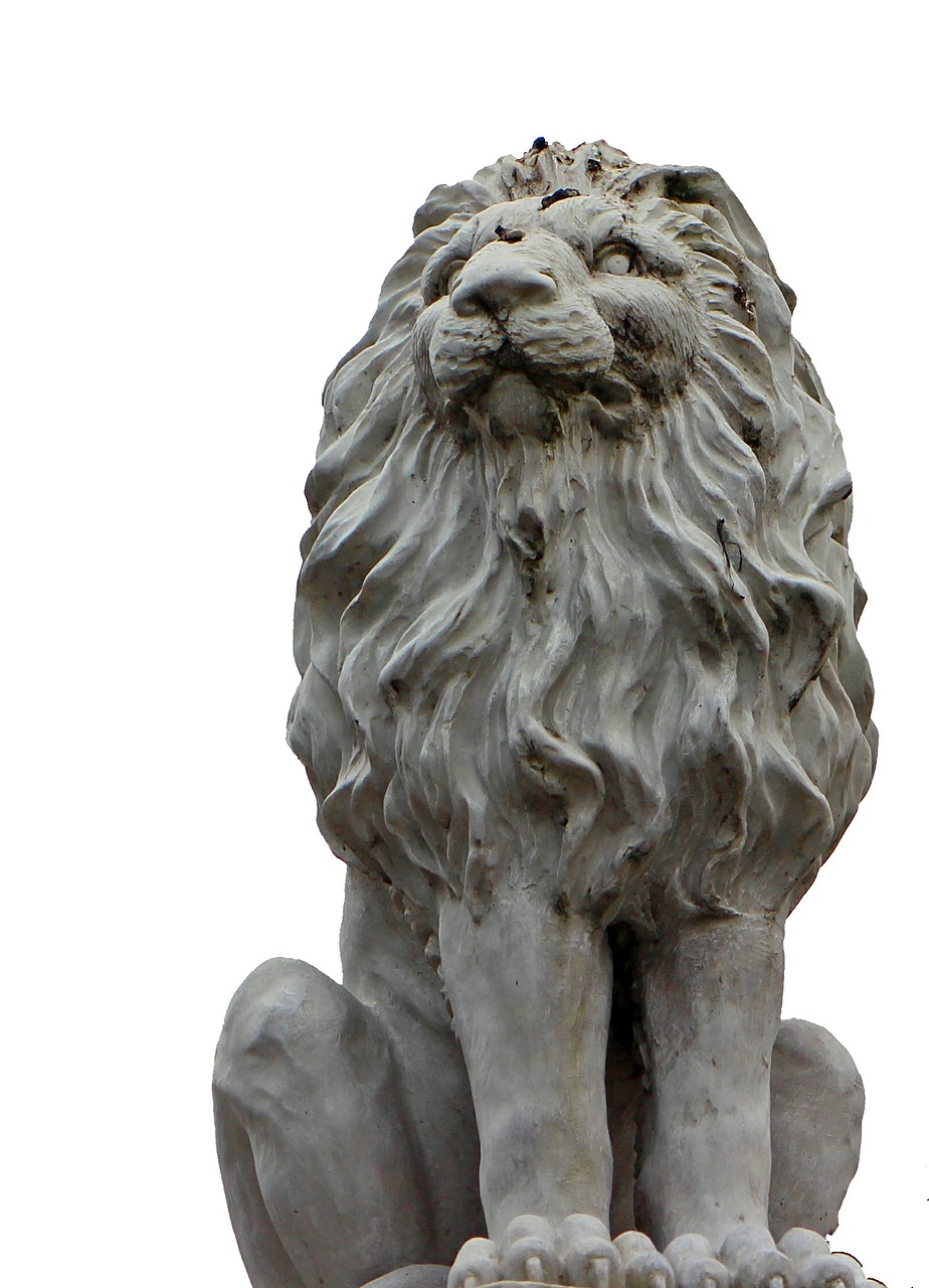 lion portrait sculpture free photo