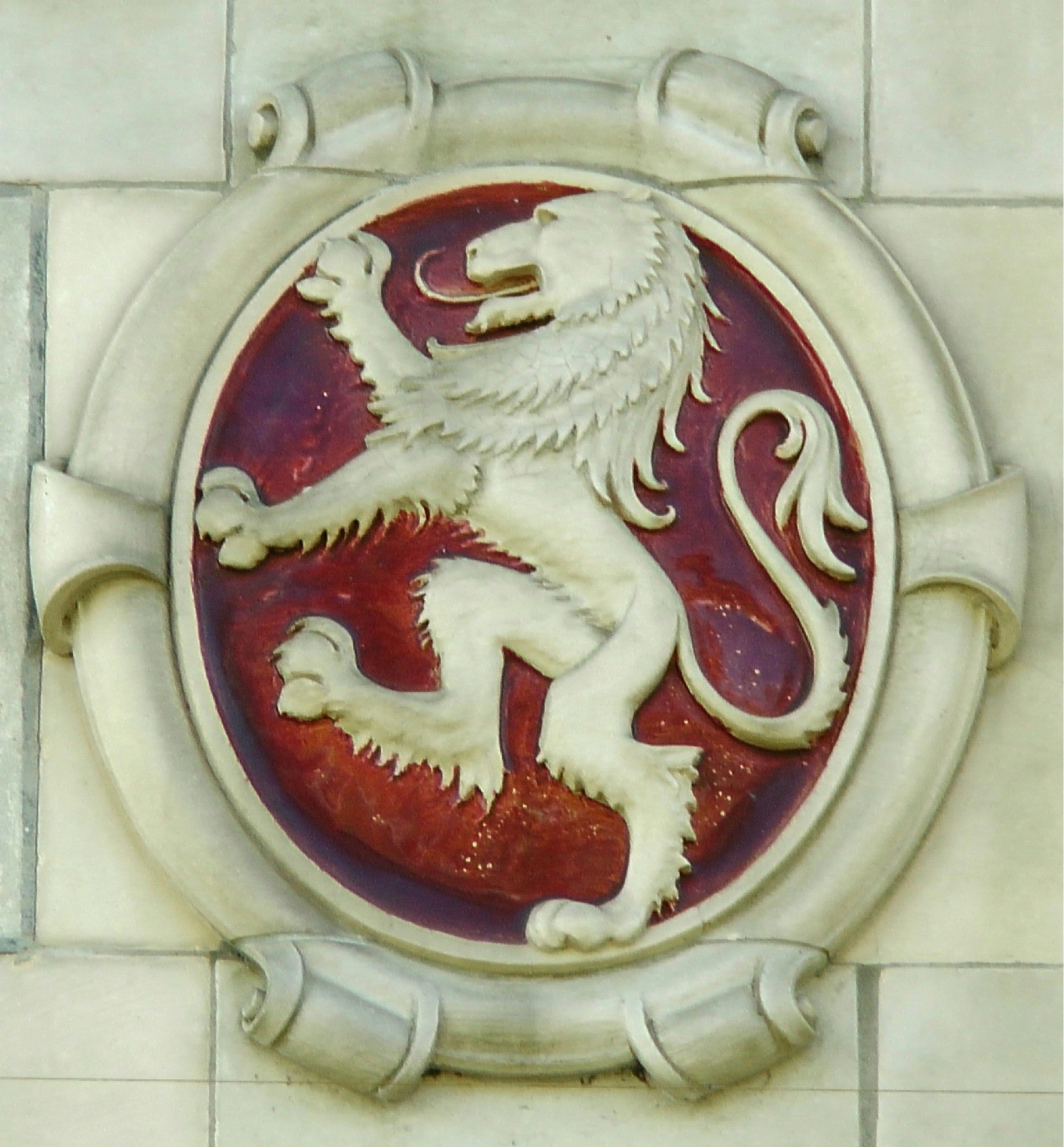 lion emblem logo building lion lions free photo