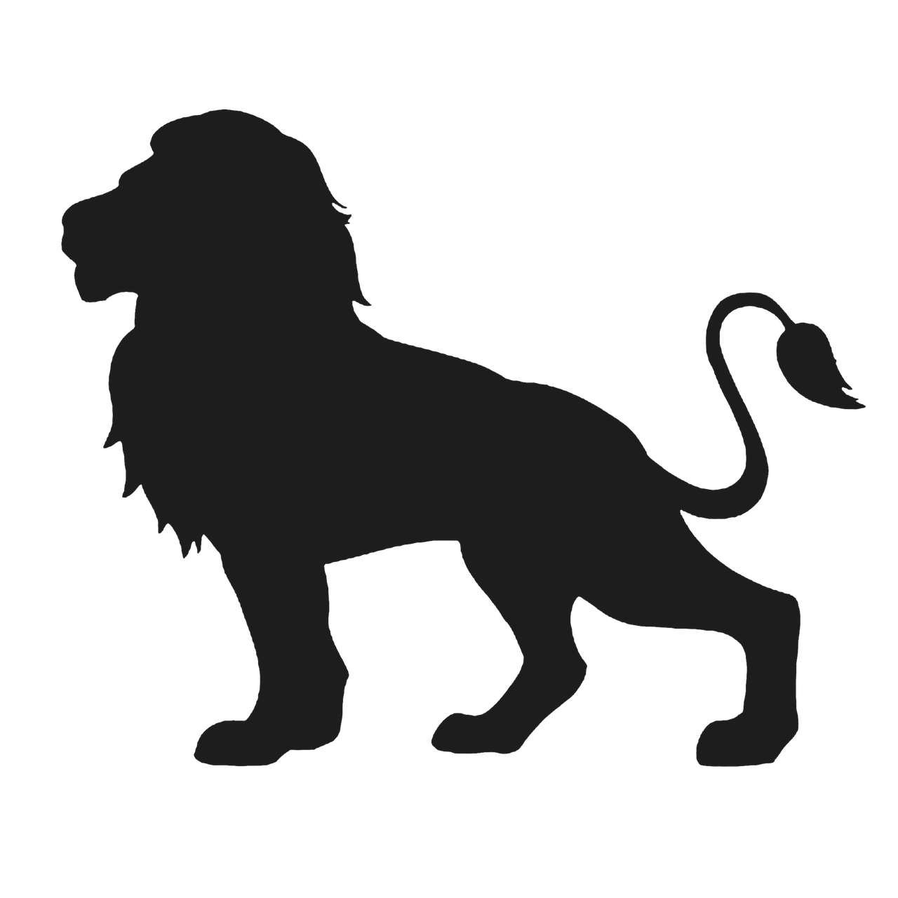 lion - feline cut out silhouette free photo