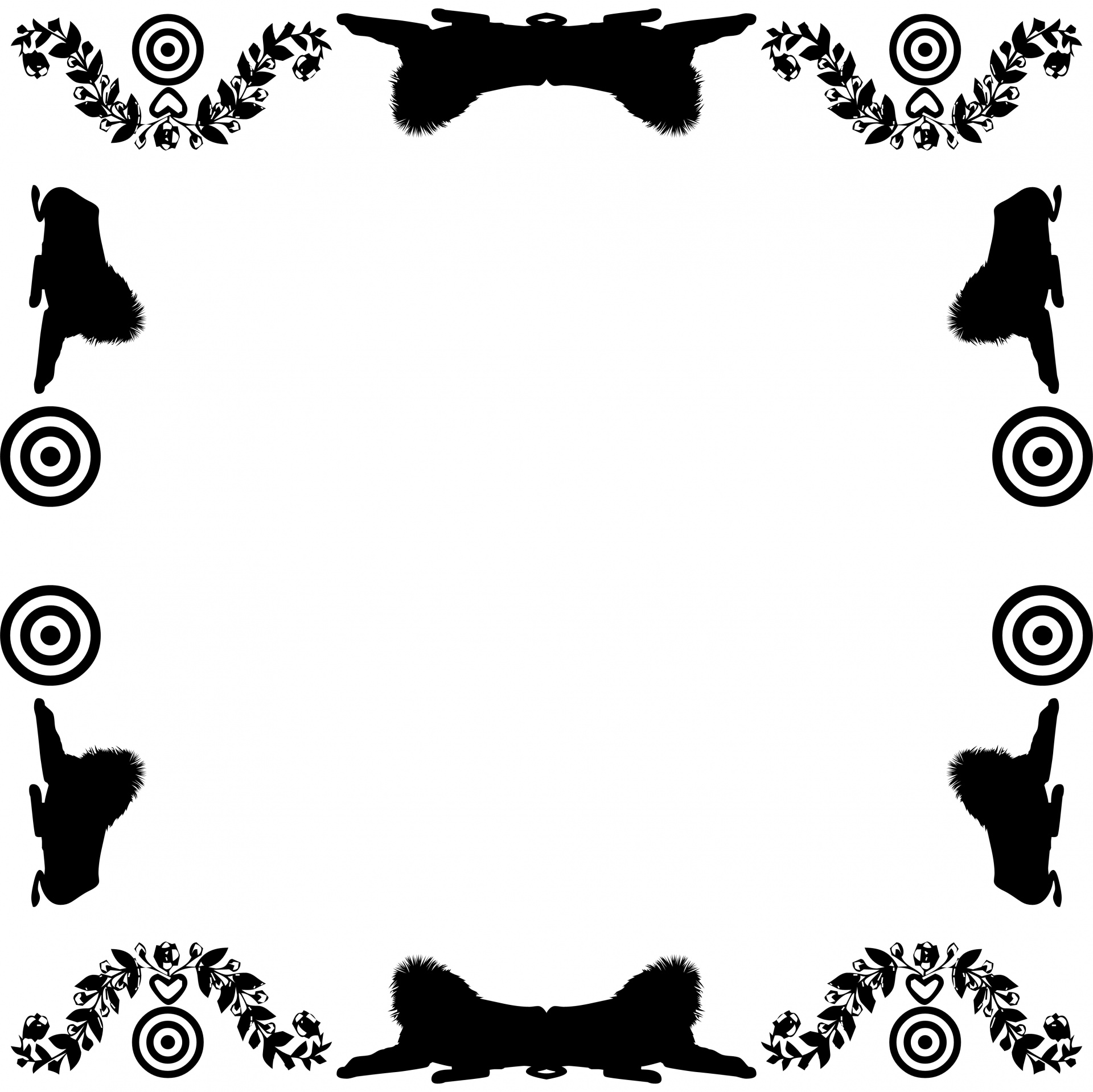 symmetric frame lion free photo