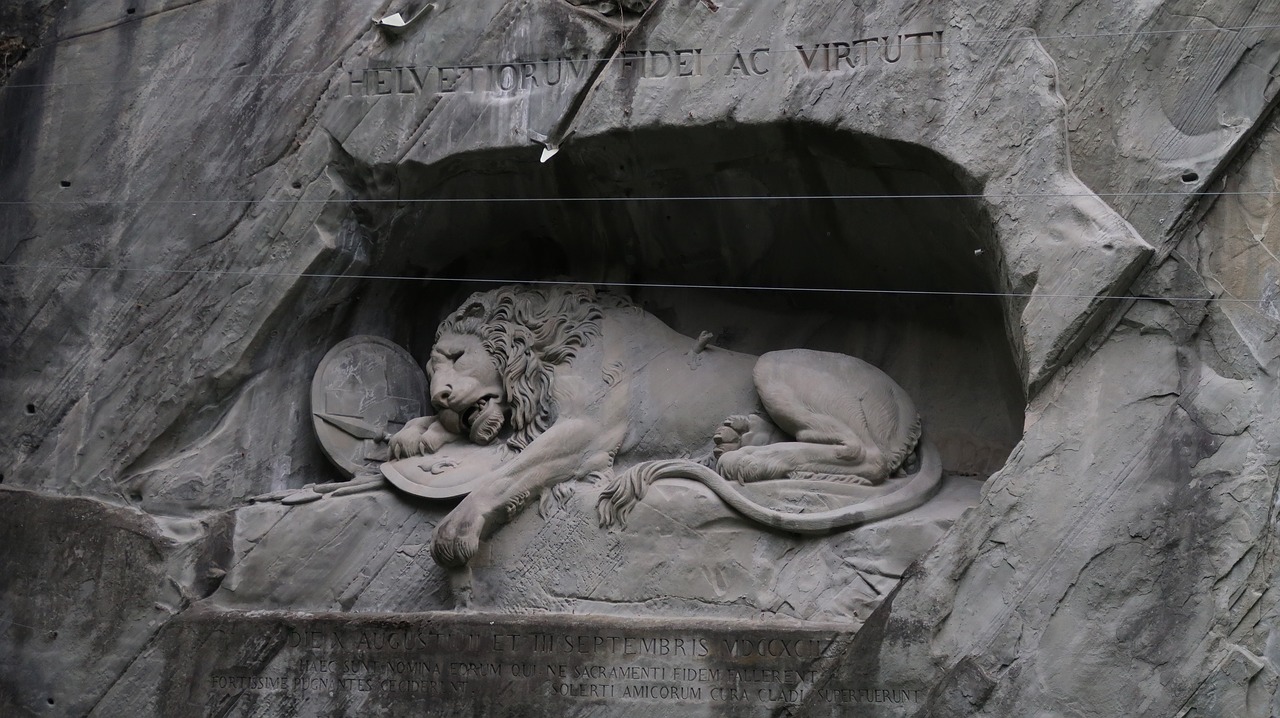 lion monument luzern swiss free photo