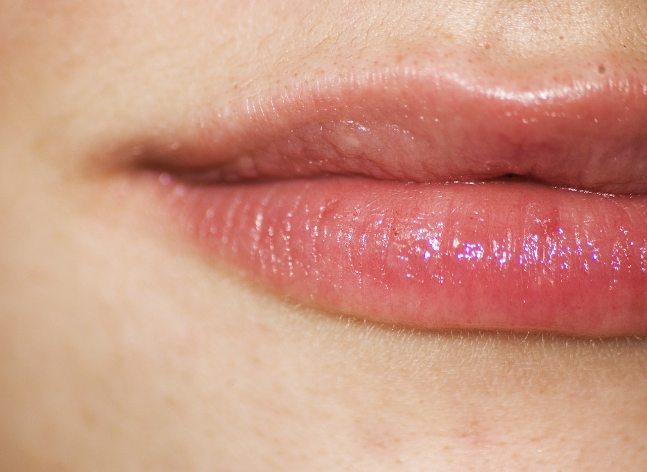 lips red girl free photo