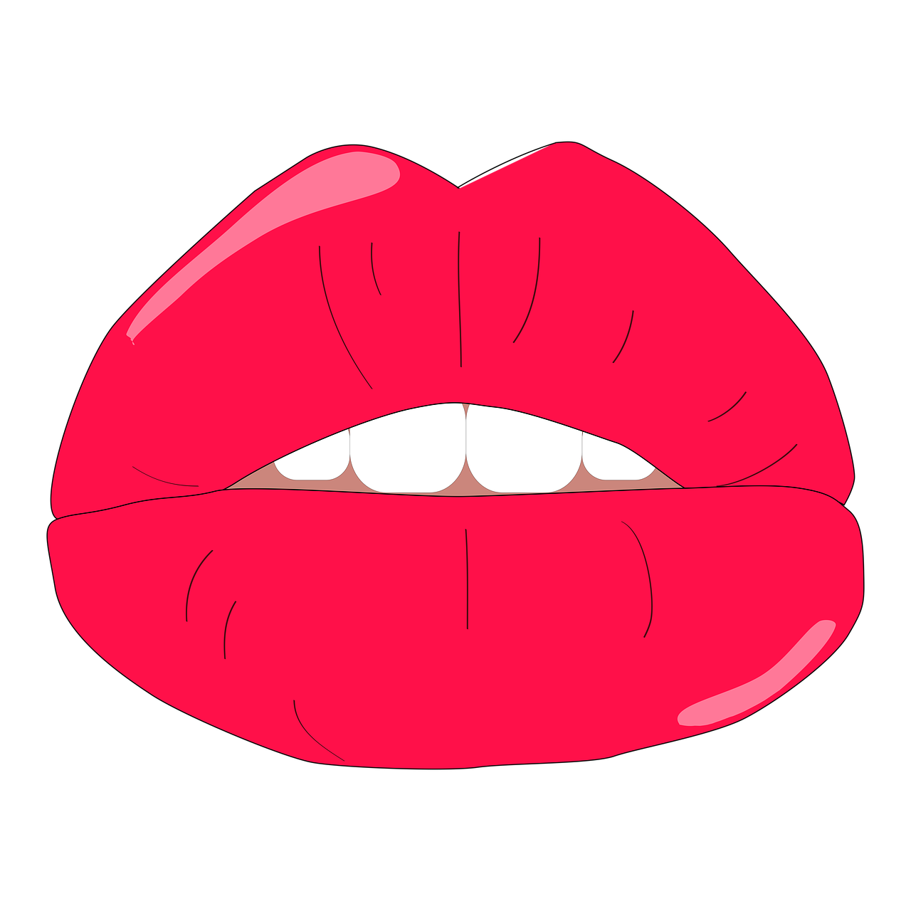 lips  pout  kiss free photo
