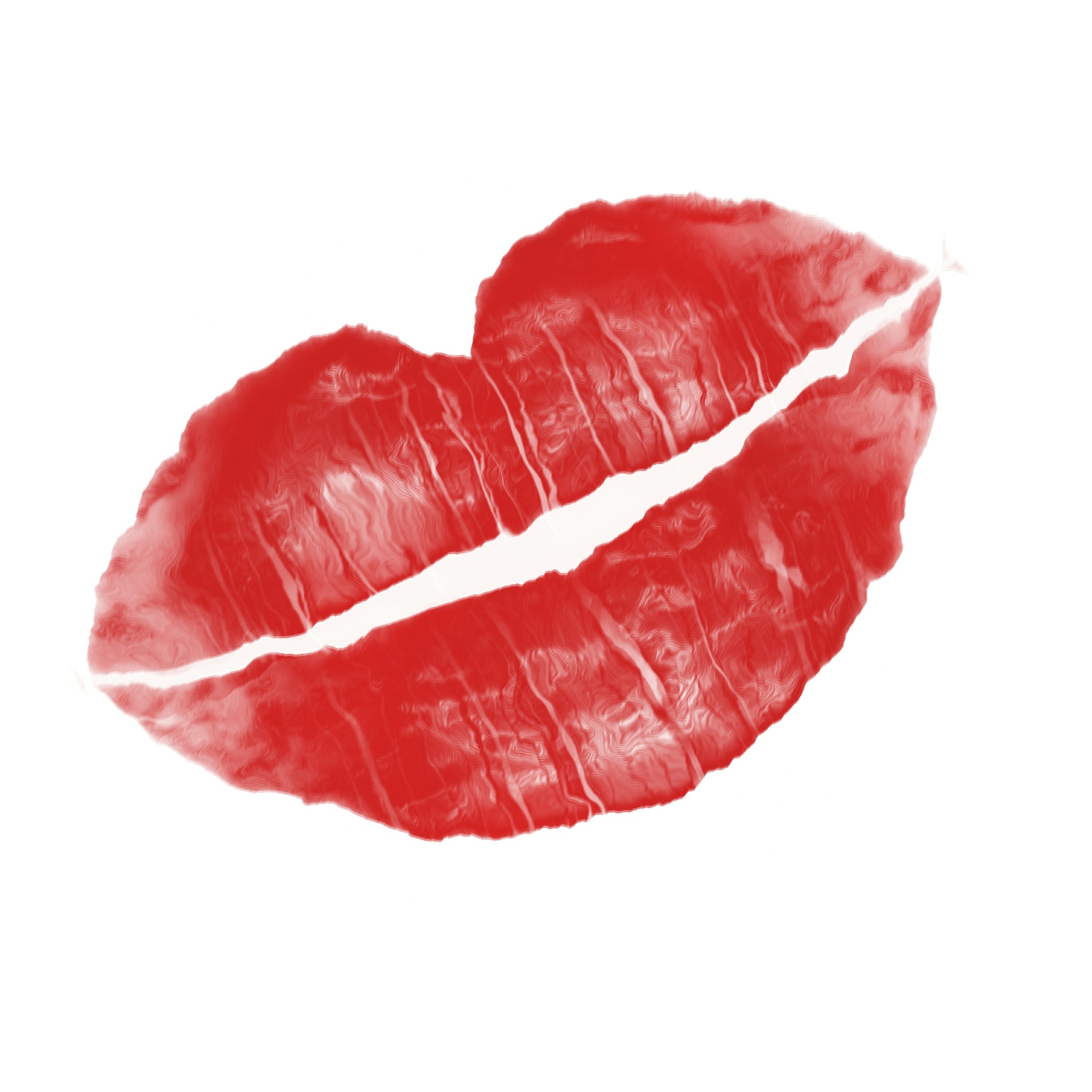 lipstick kiss white free photo