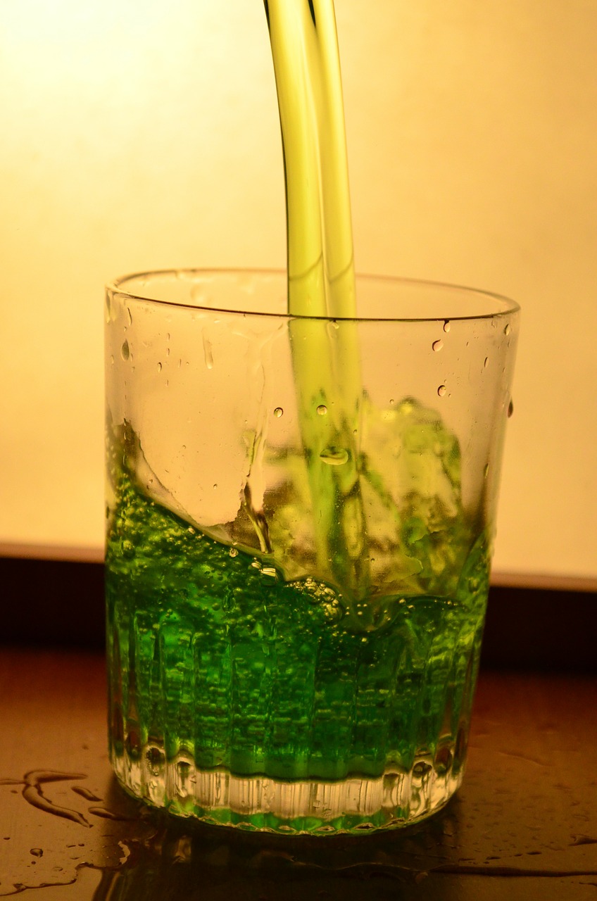 liquid green glass free photo