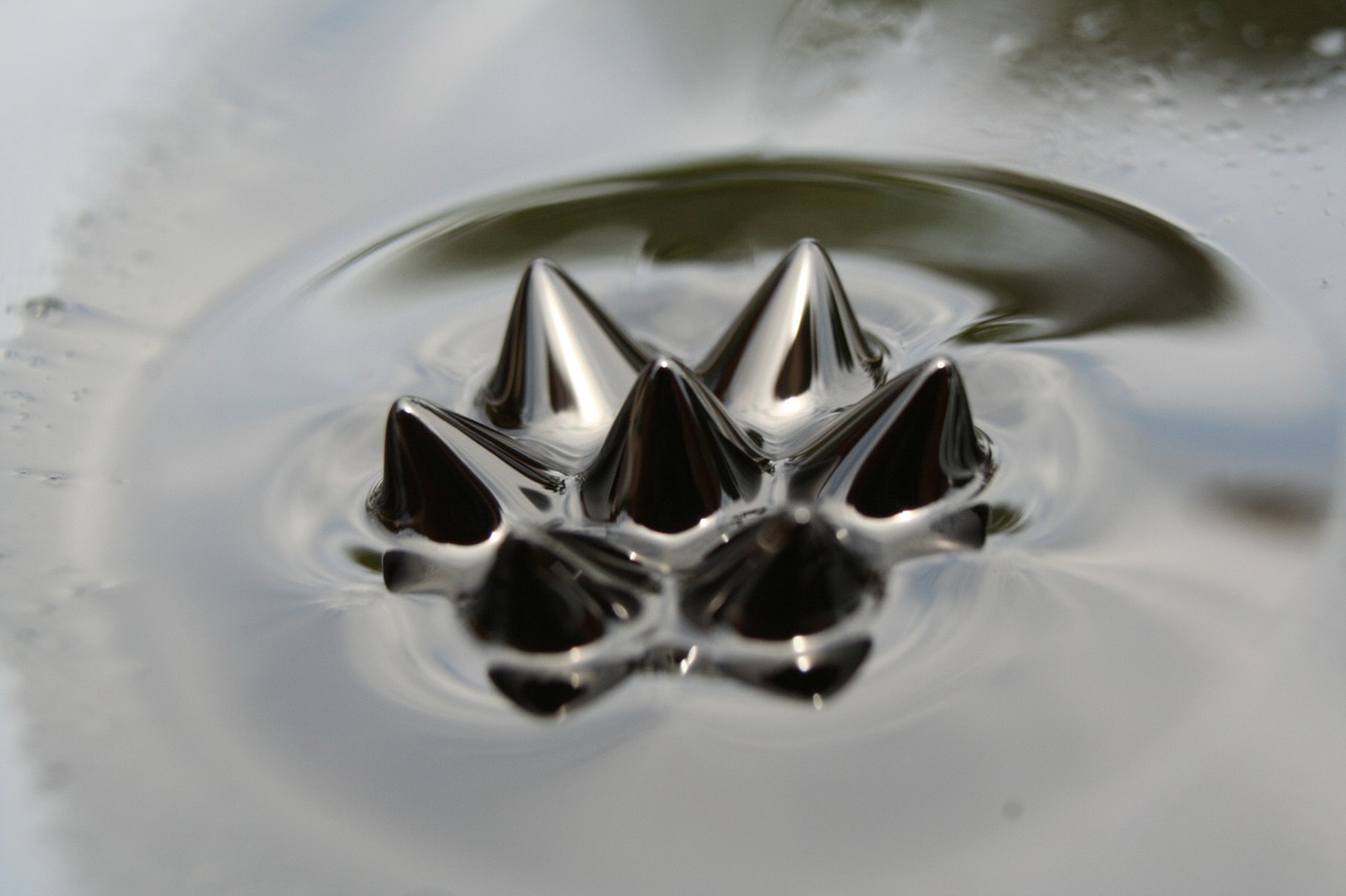 liquid ferrofluid spikes free photo