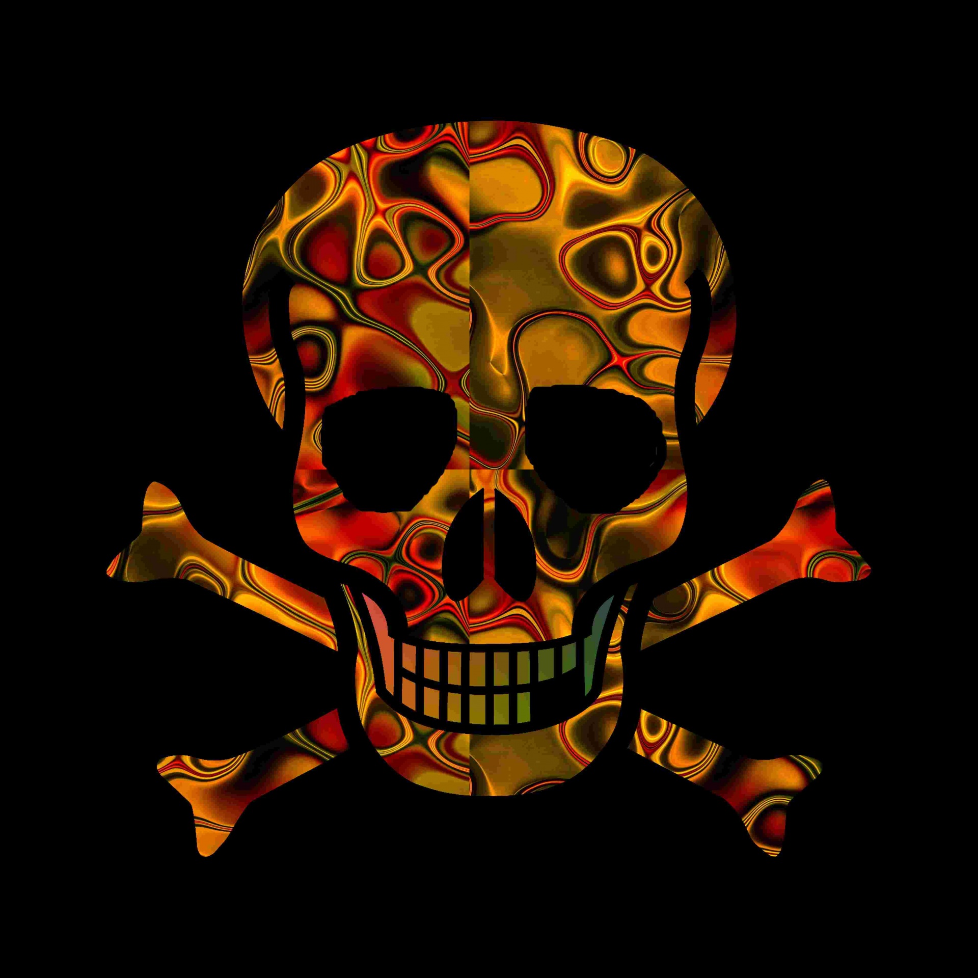 liquid skull crossbones free photo