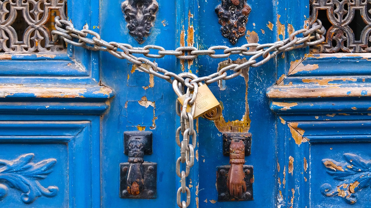 padlock blue dies free photo