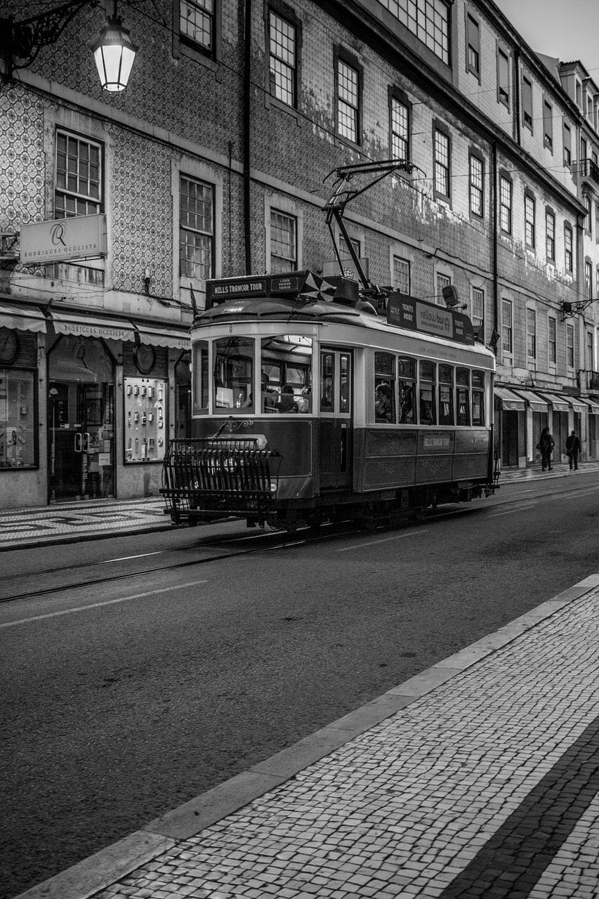 lisbon tram portugal free photo