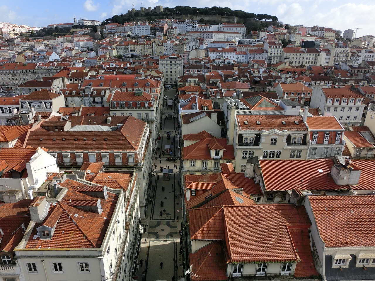 lisbon portugal roofs free photo