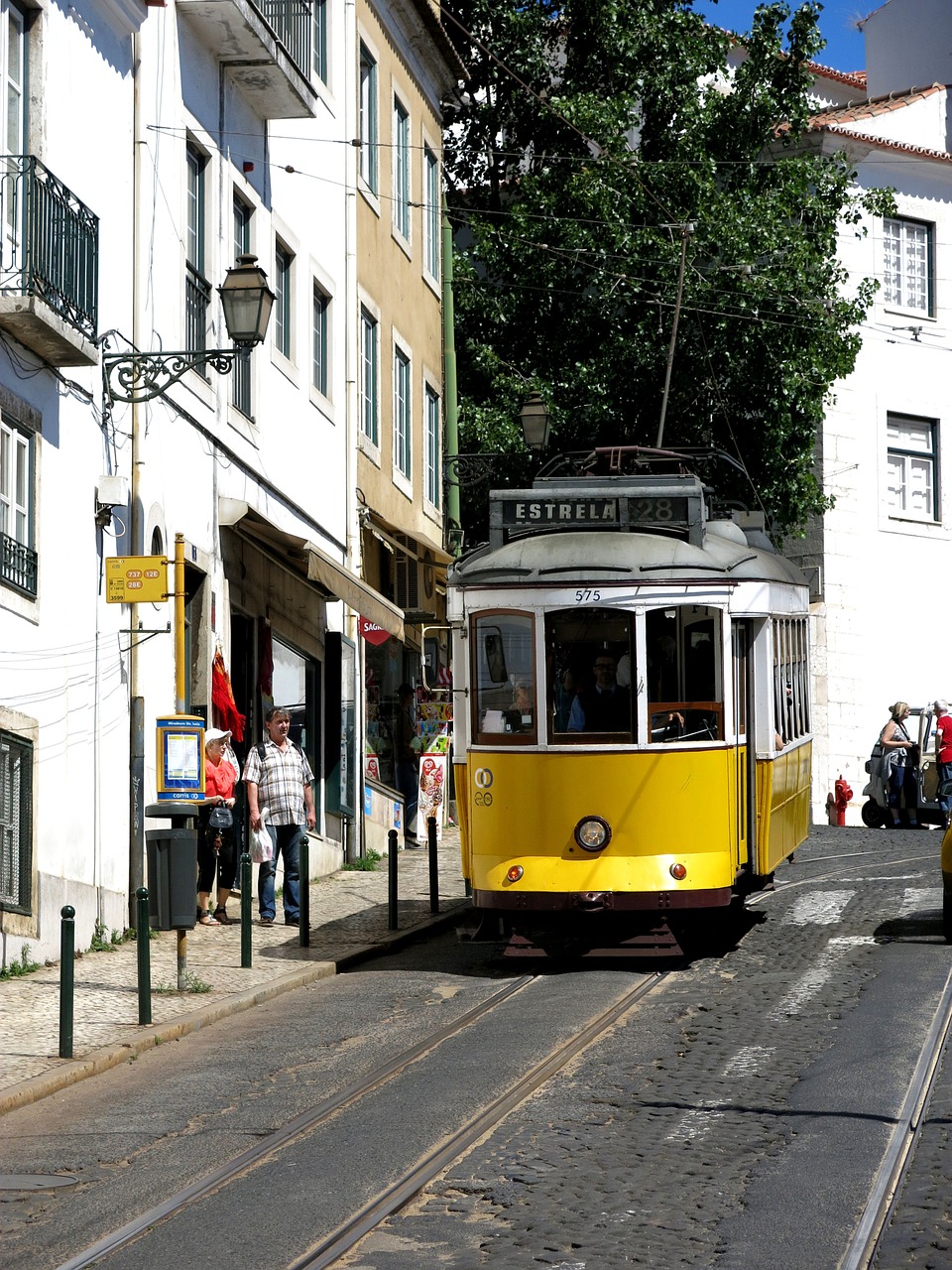 lisbon old town tram free photo