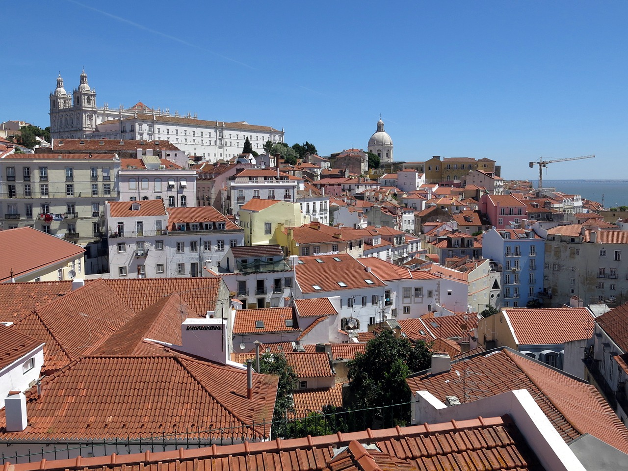 lisbon building old town free photo