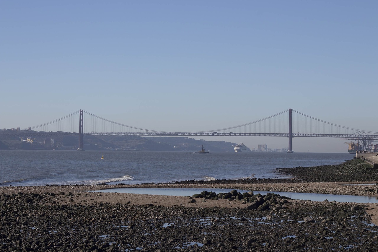 lisbon sun bridge free photo