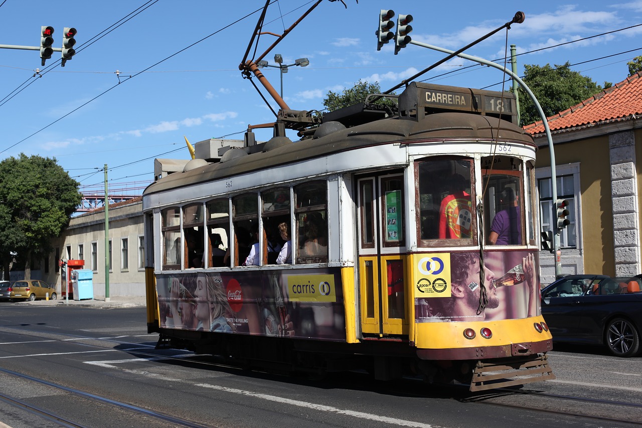 lisbon lisboa tram free photo