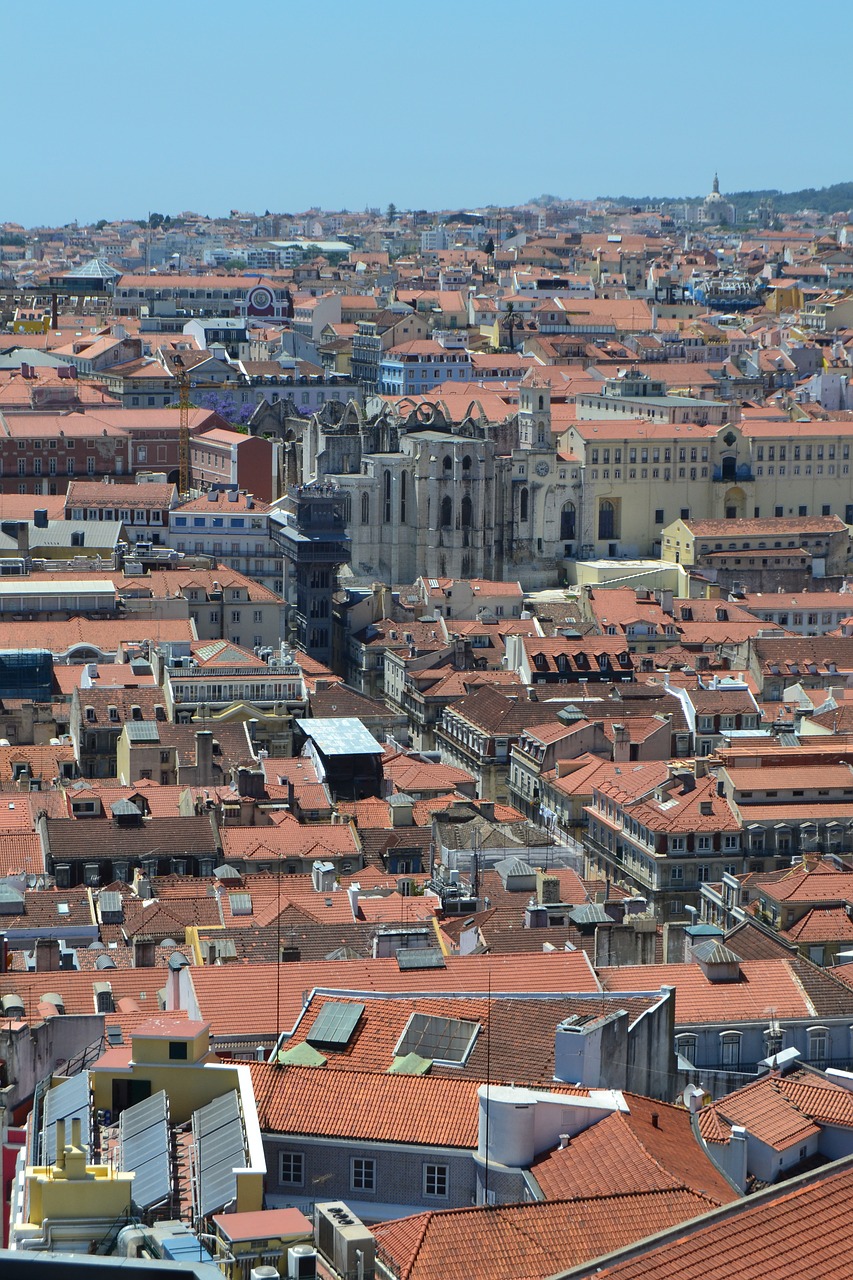 lisbon city buildings free photo