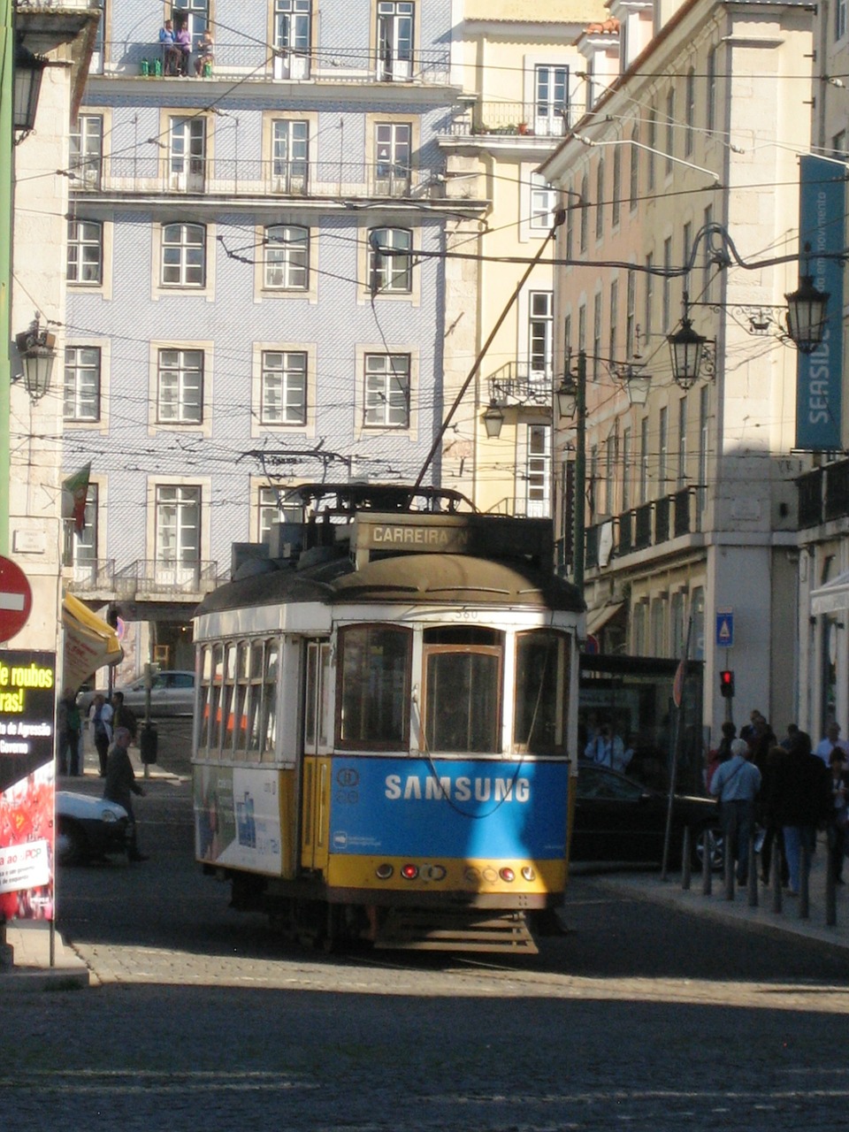 lisbon tram city free photo