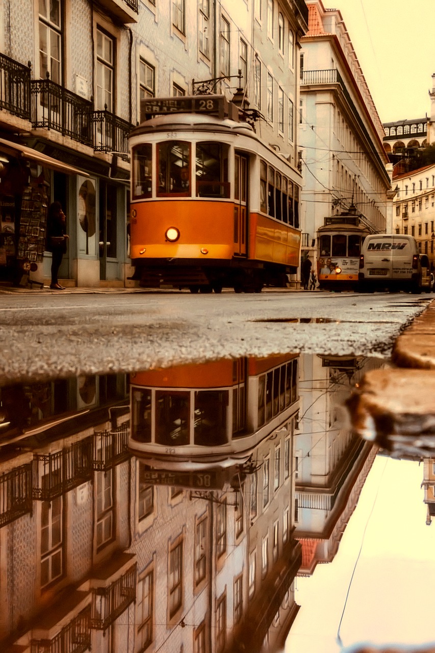 lisbon portugal trolley free photo