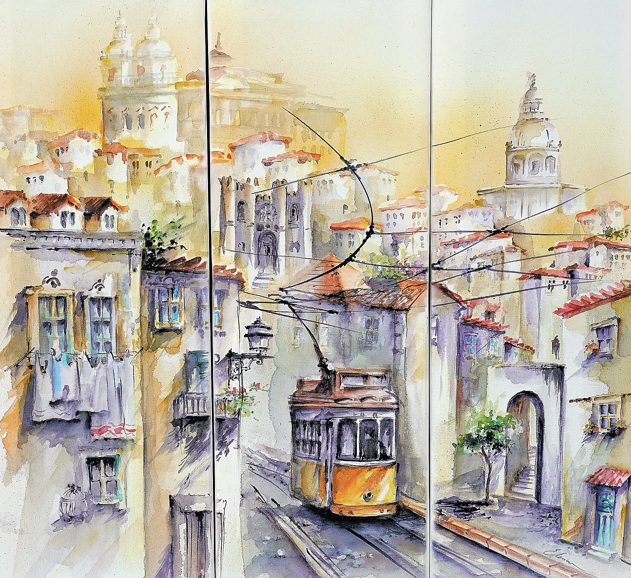 lisbon view artist free photo