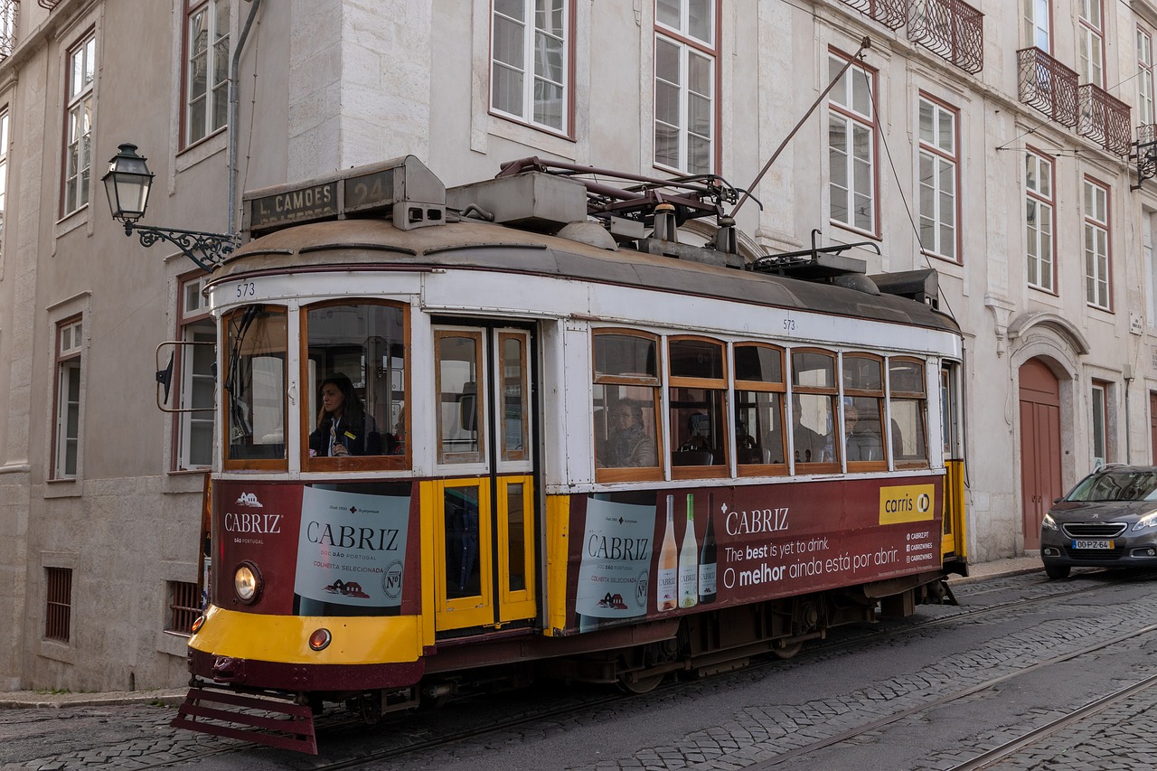 lisbon  tram  city free photo