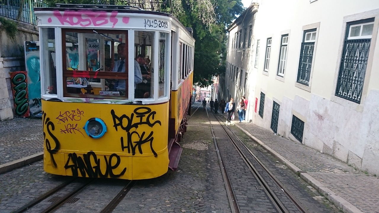 lisbon tram vernacular free photo