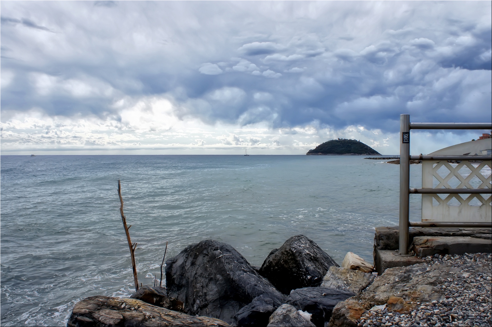 island clouds liguria free photo