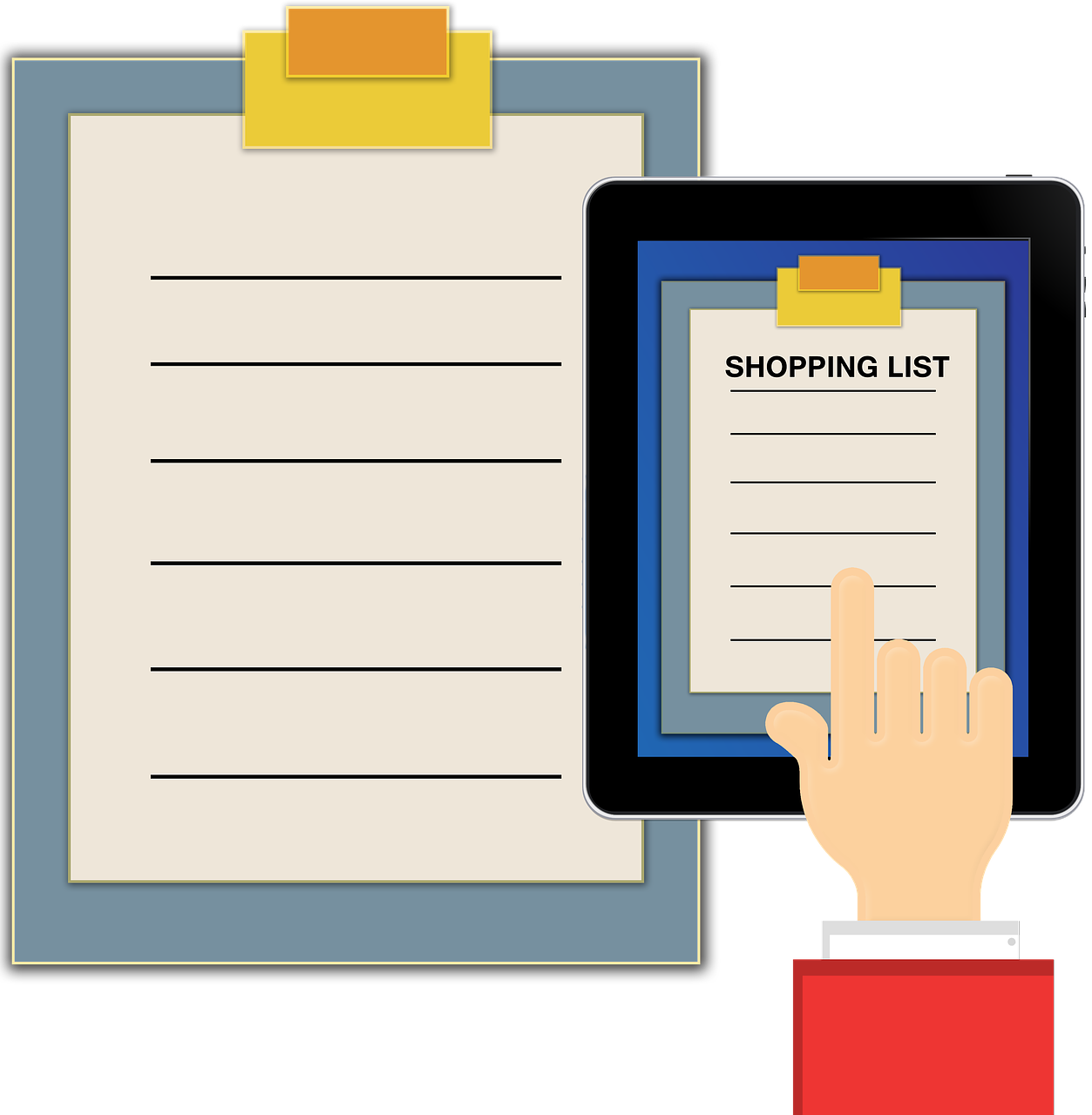 list shopping list tablet free photo