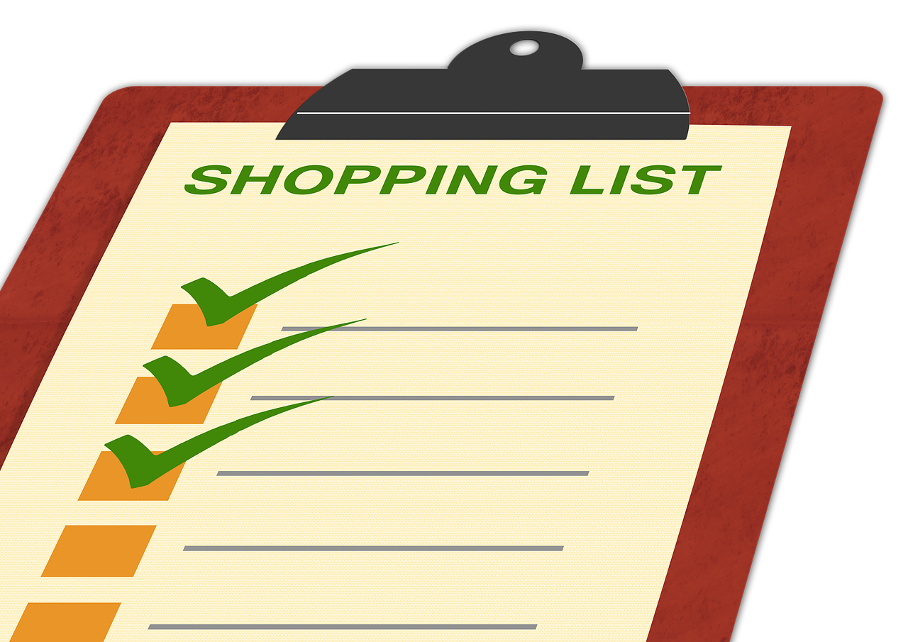 list shopping list board free photo