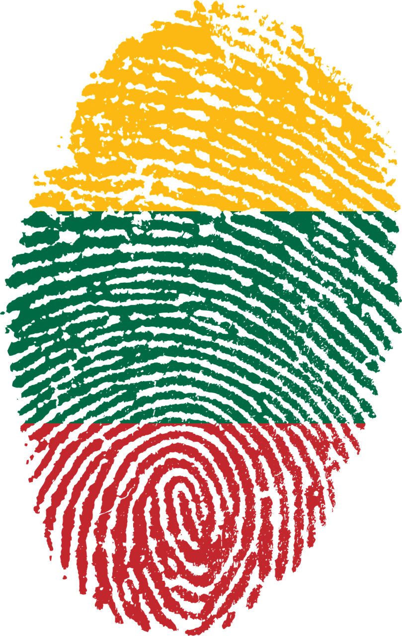 lithuania flag fingerprint free photo