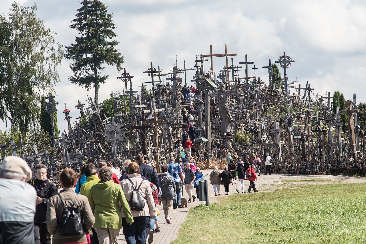 lithuania siauliai mountain of crosses free photo