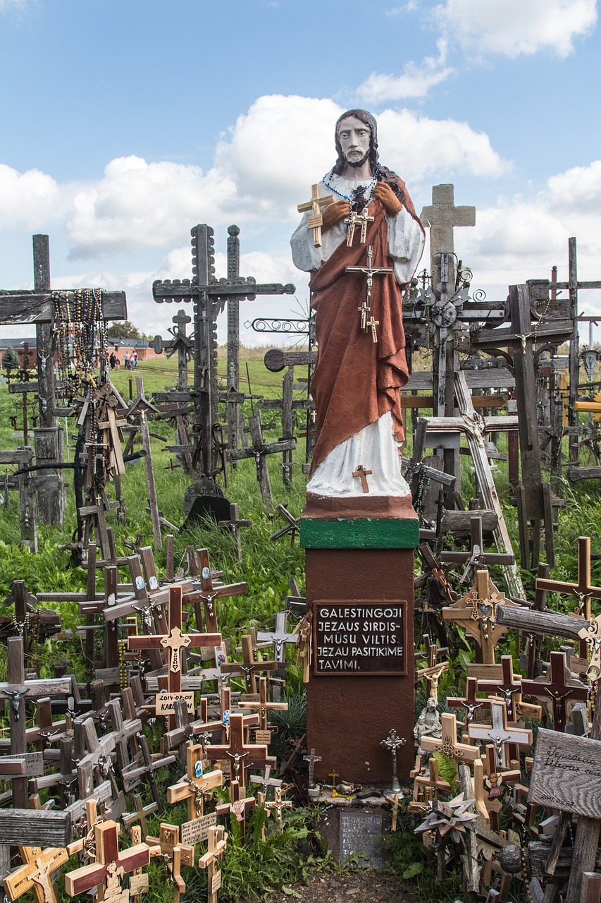 lithuania siauliai mountain of crosses free photo