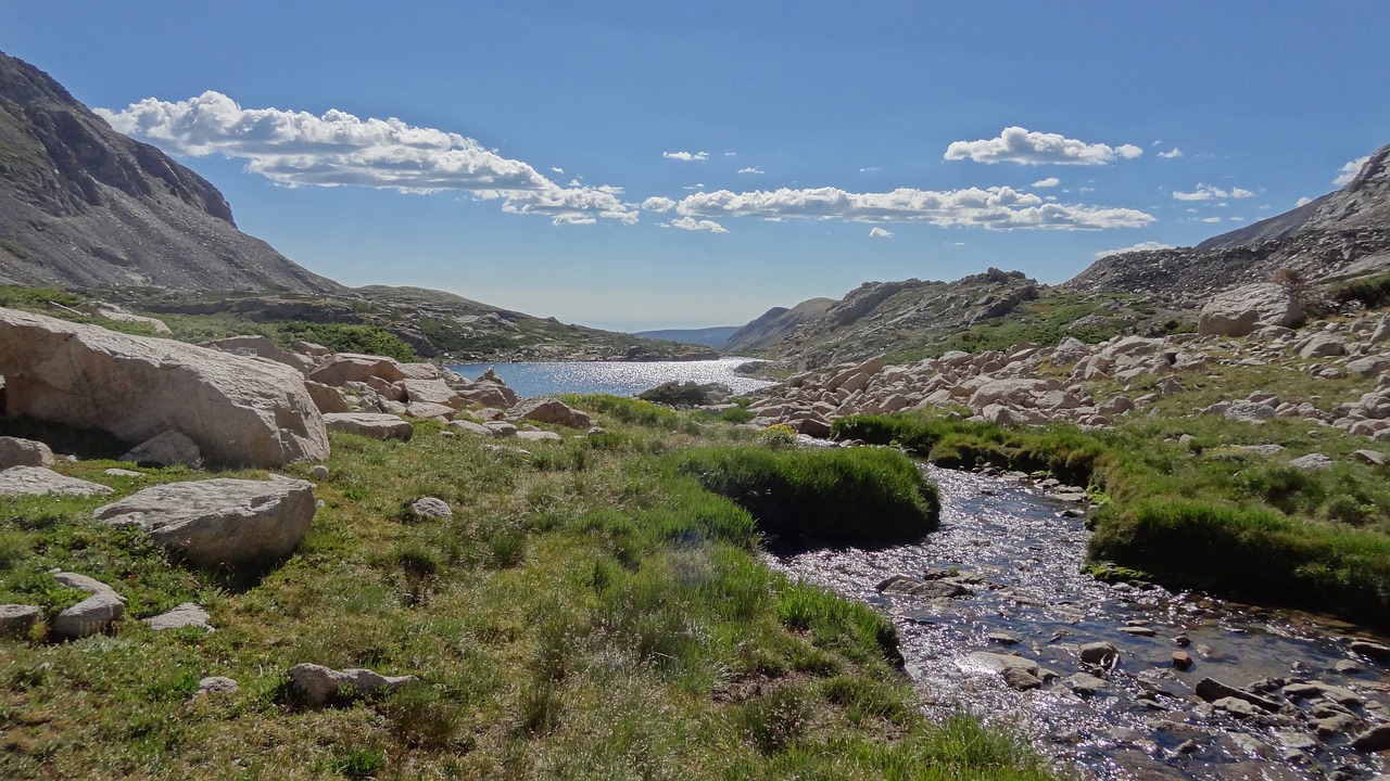 little blue lake blue lake rocky mountains free photo