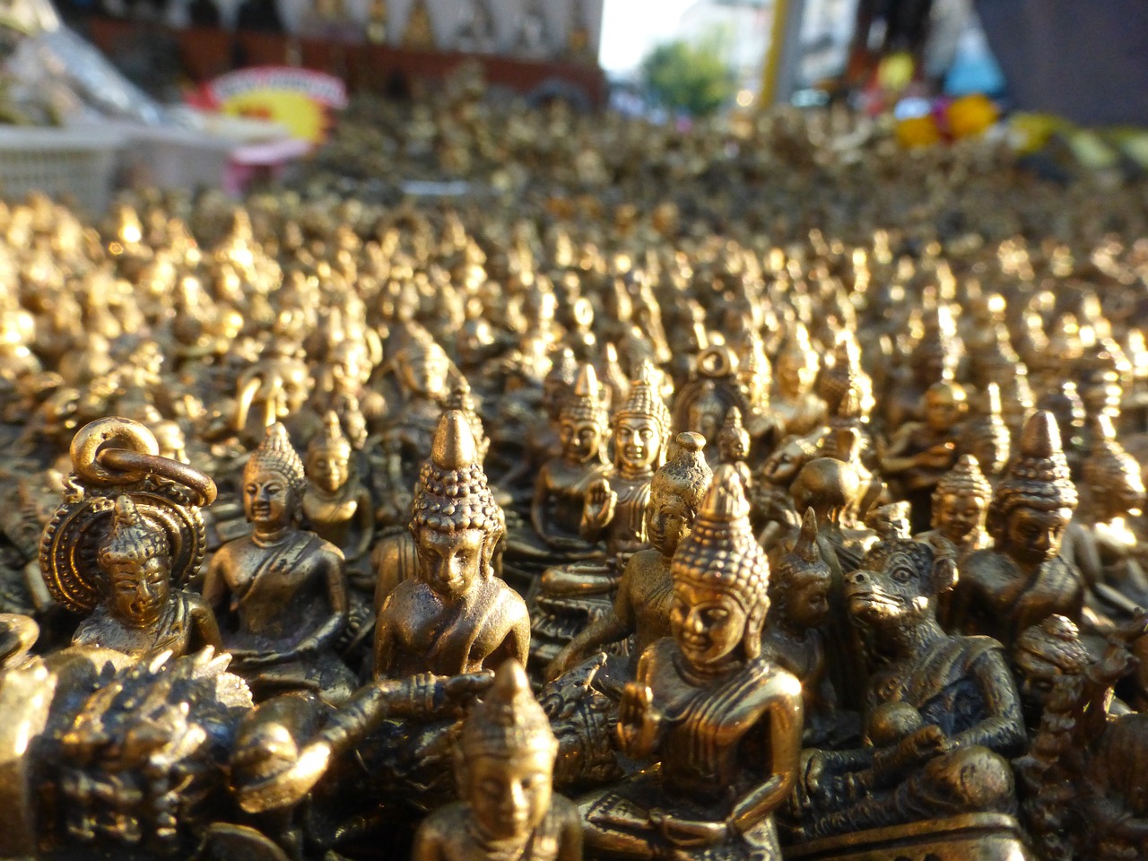 little buddhas thailand asia free photo