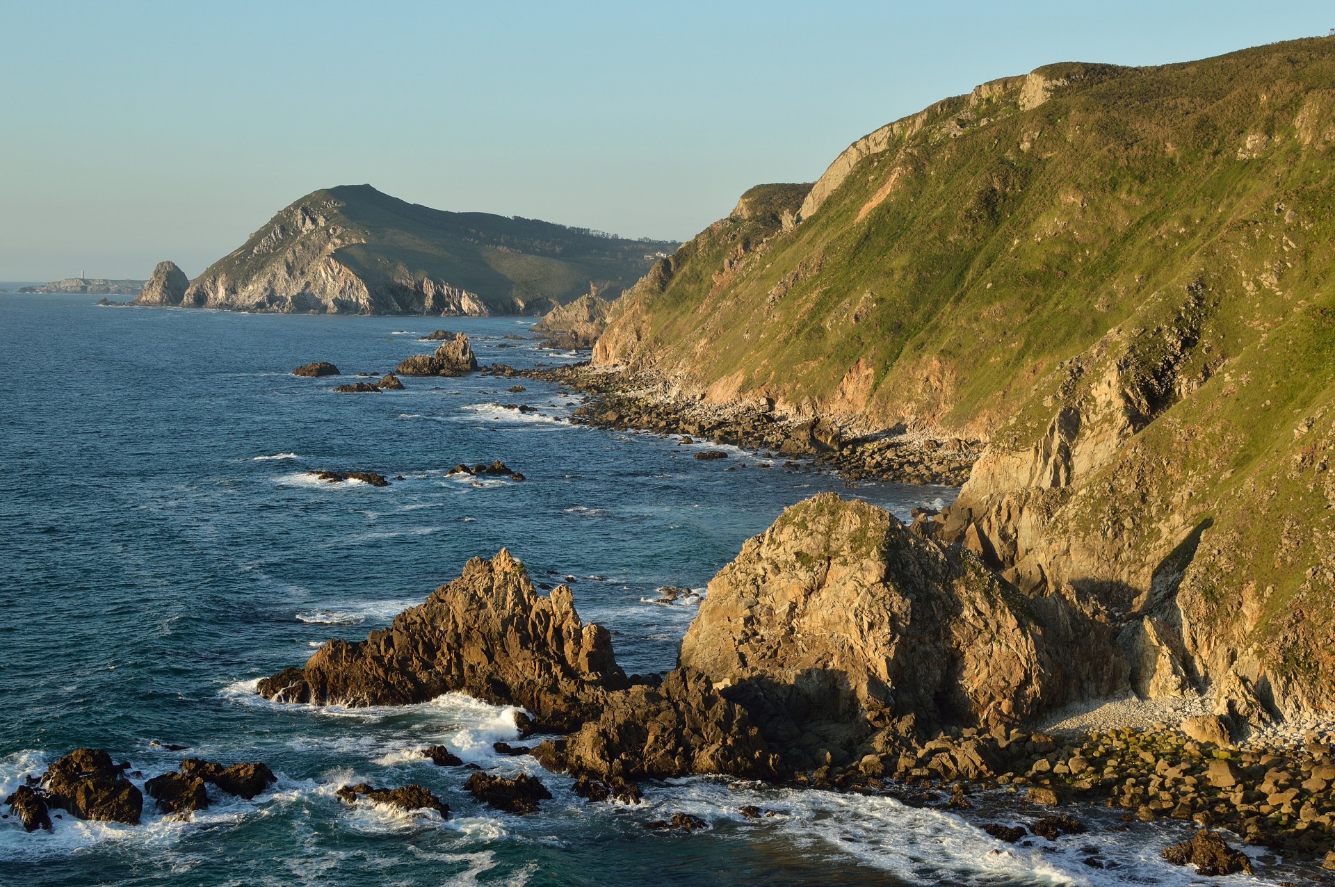 cliffs ferrol coast free photo