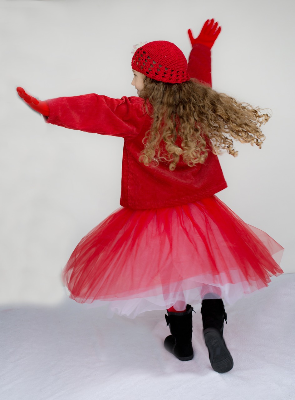 little girl dancing spinning free photo