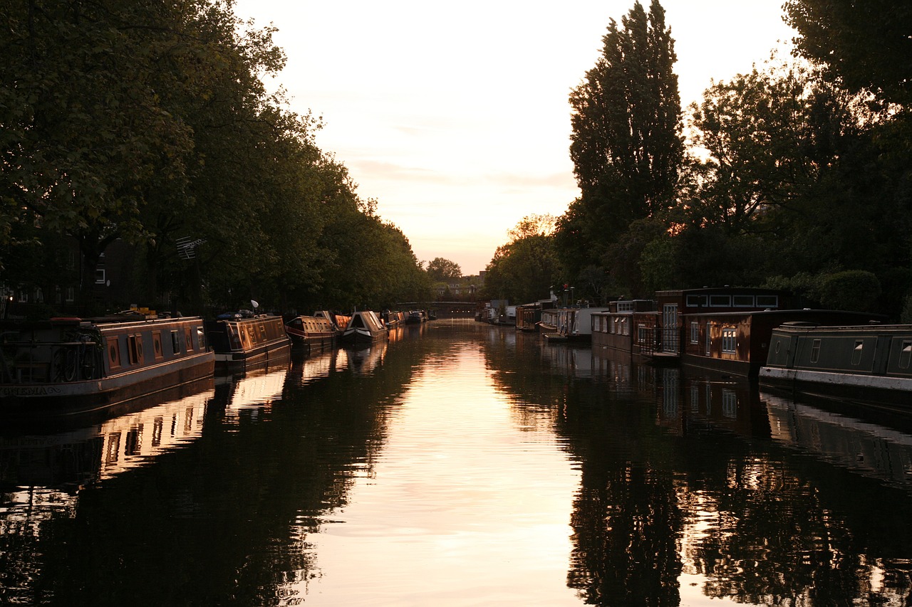 little venice canal sunset free photo