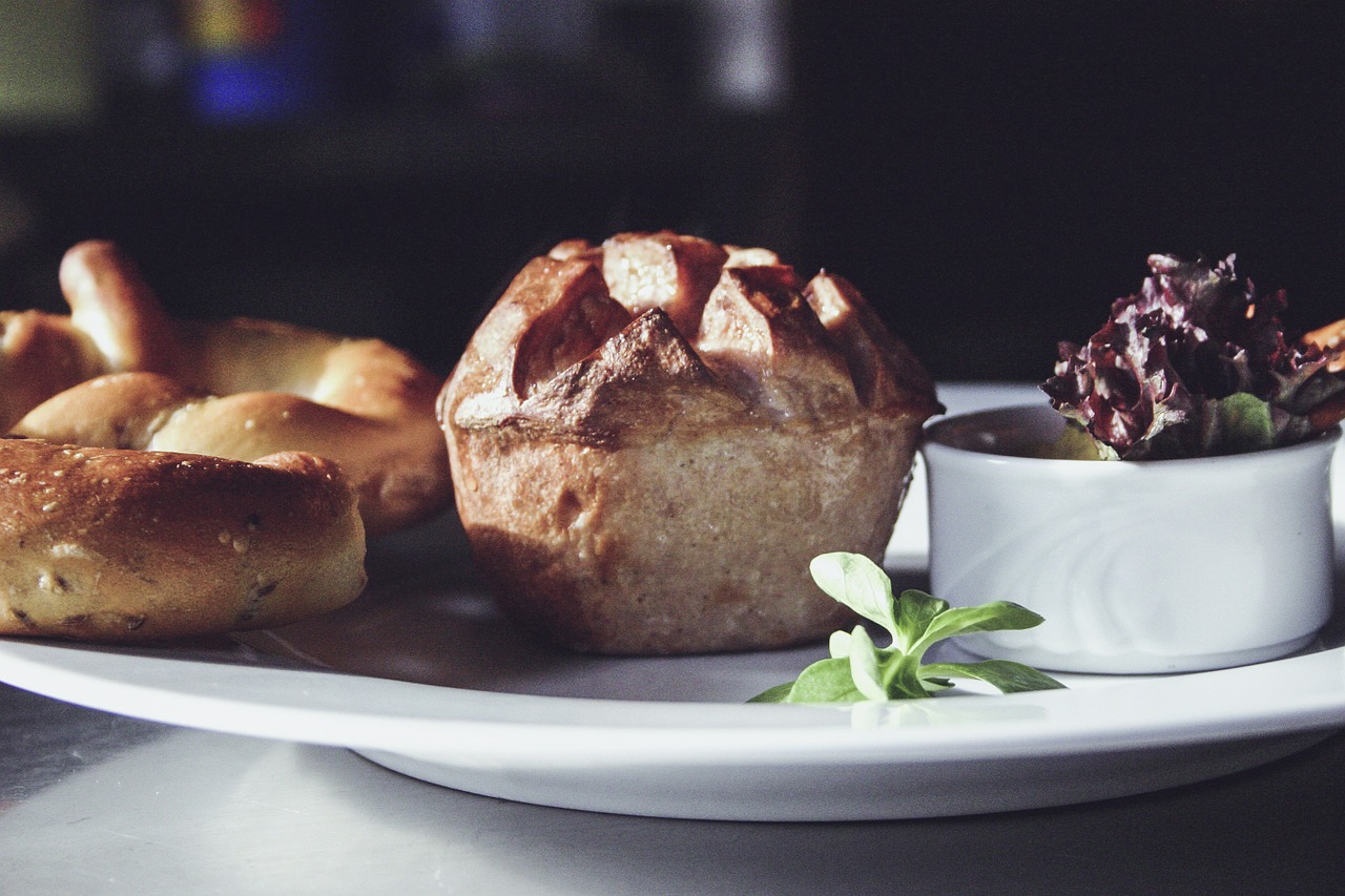 liver cheese pretzels bavarian free photo