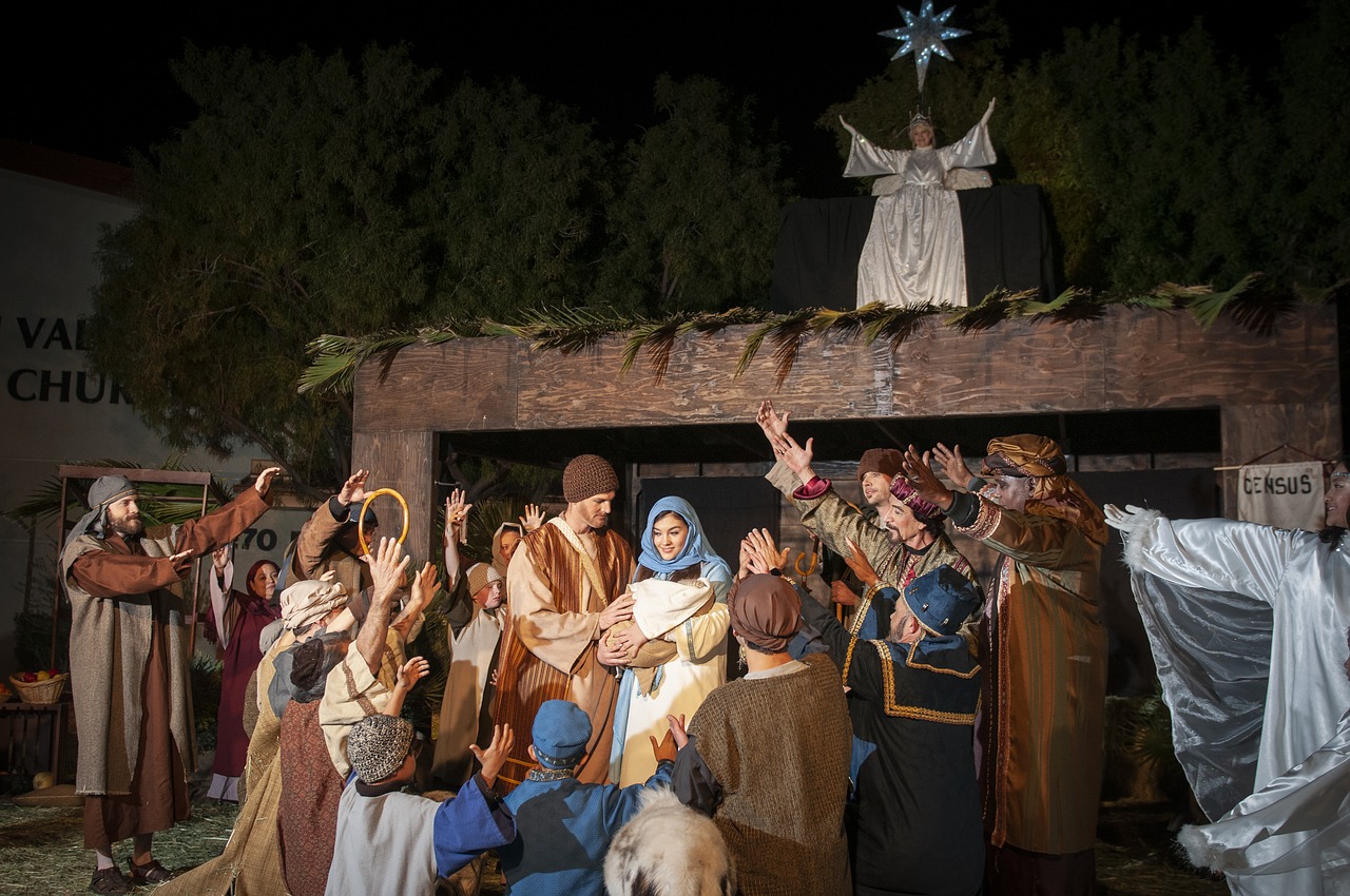 living nativity  nativity  creche free photo