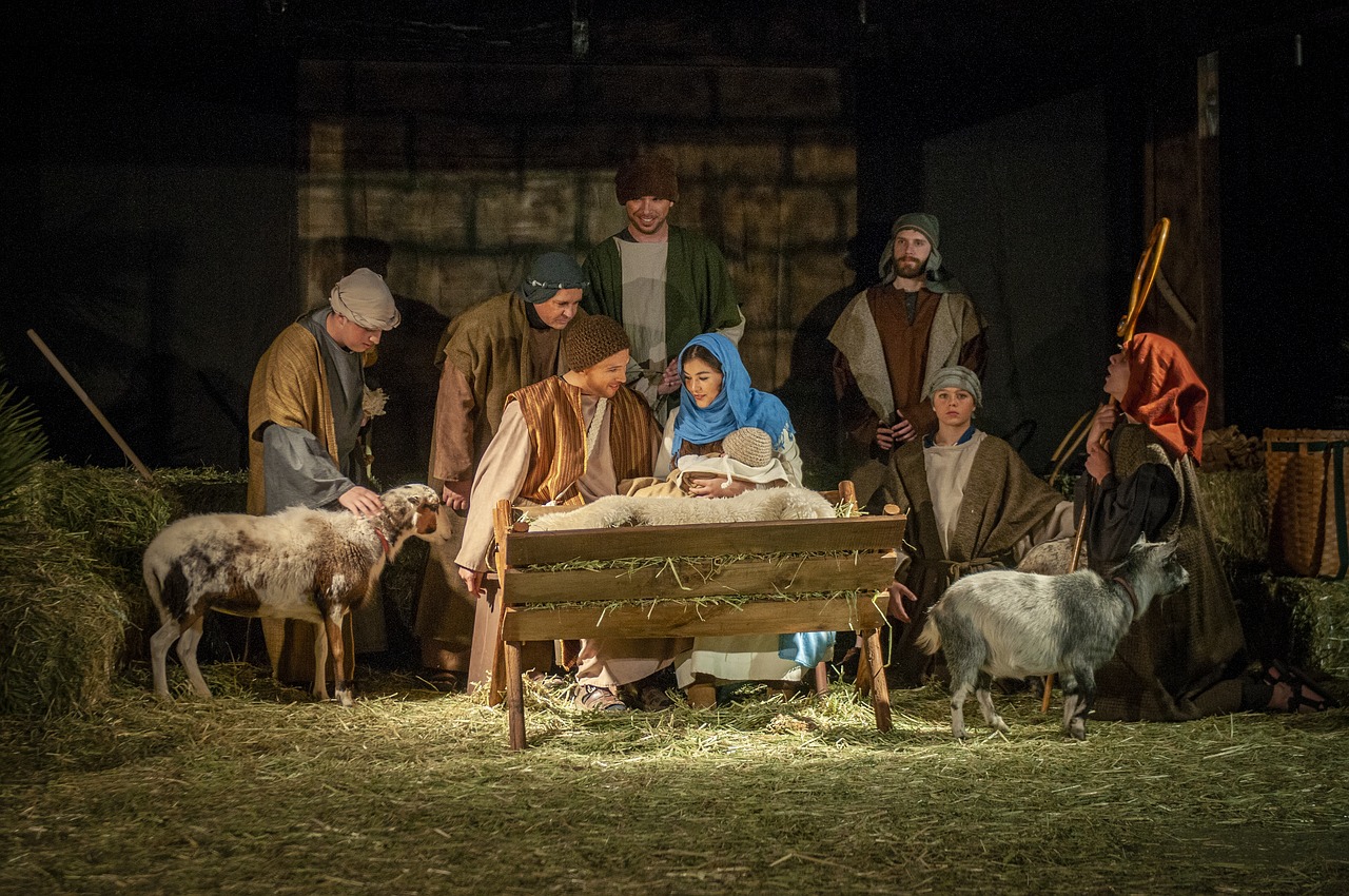 living nativity  nativity  creche free photo