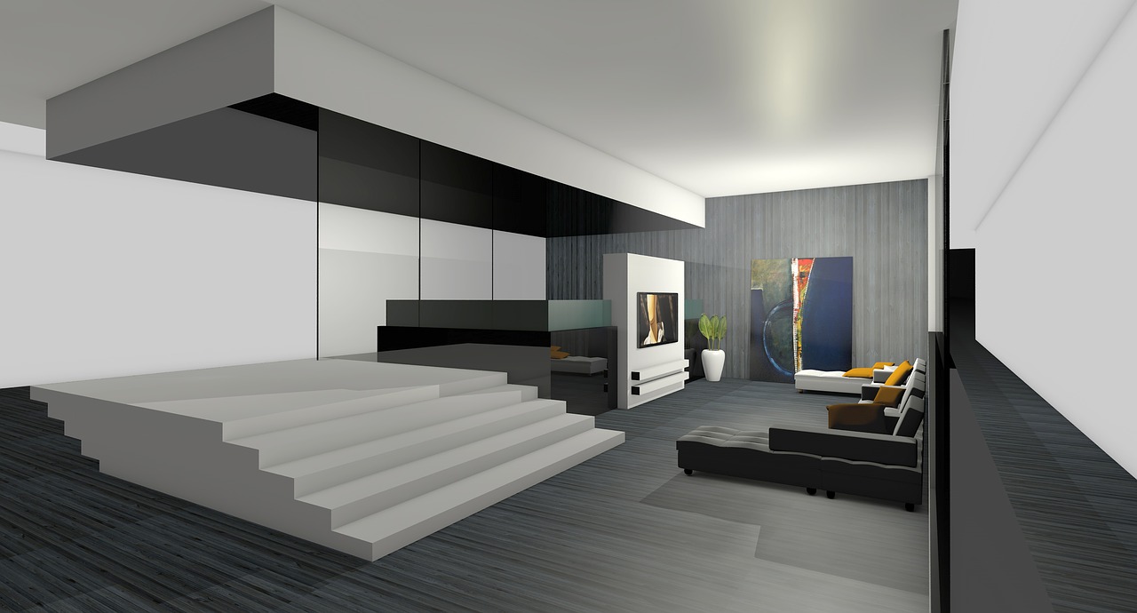 living room spatial apartment free photo