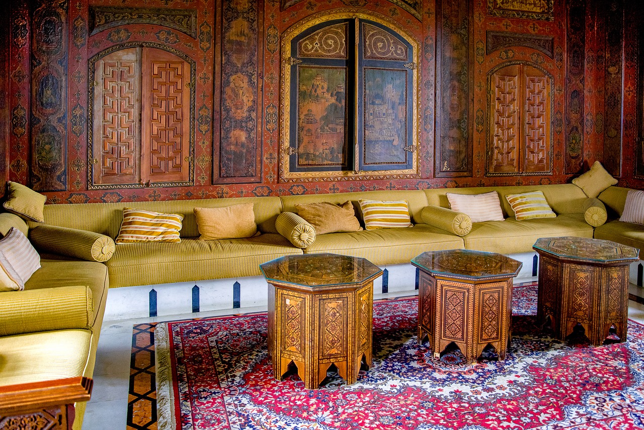living room  oriental  palace free photo