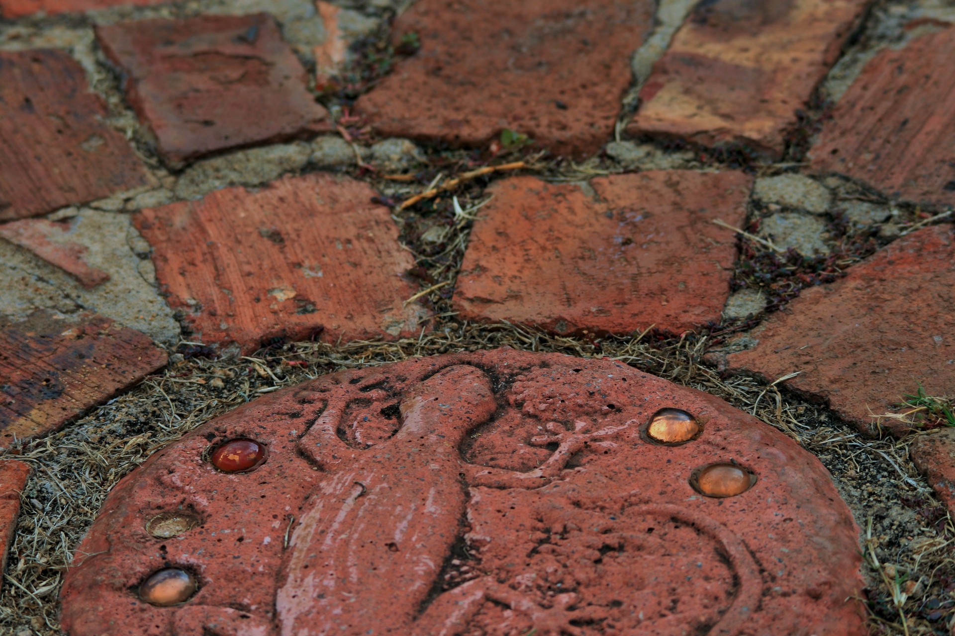 paving brick red free photo
