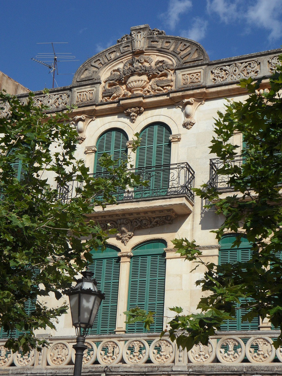 llucmajor art nouveau facade free photo