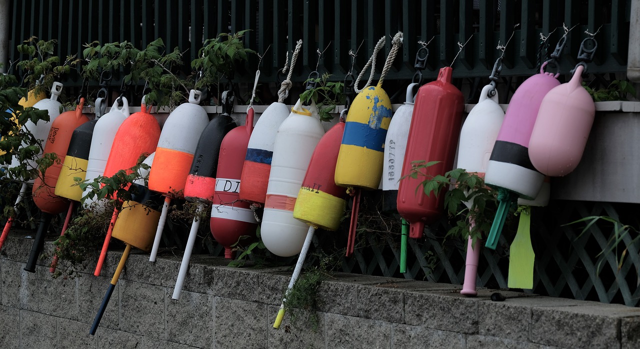 lobster buoys  buoys  colorful free photo