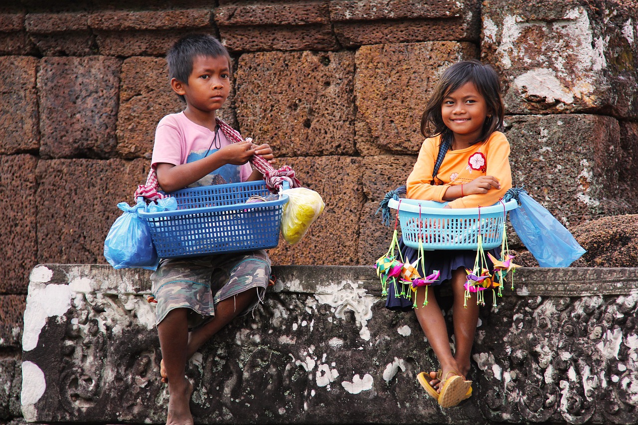 local children selling free photo