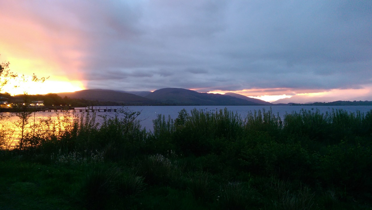 loch lomond sunset lake free photo
