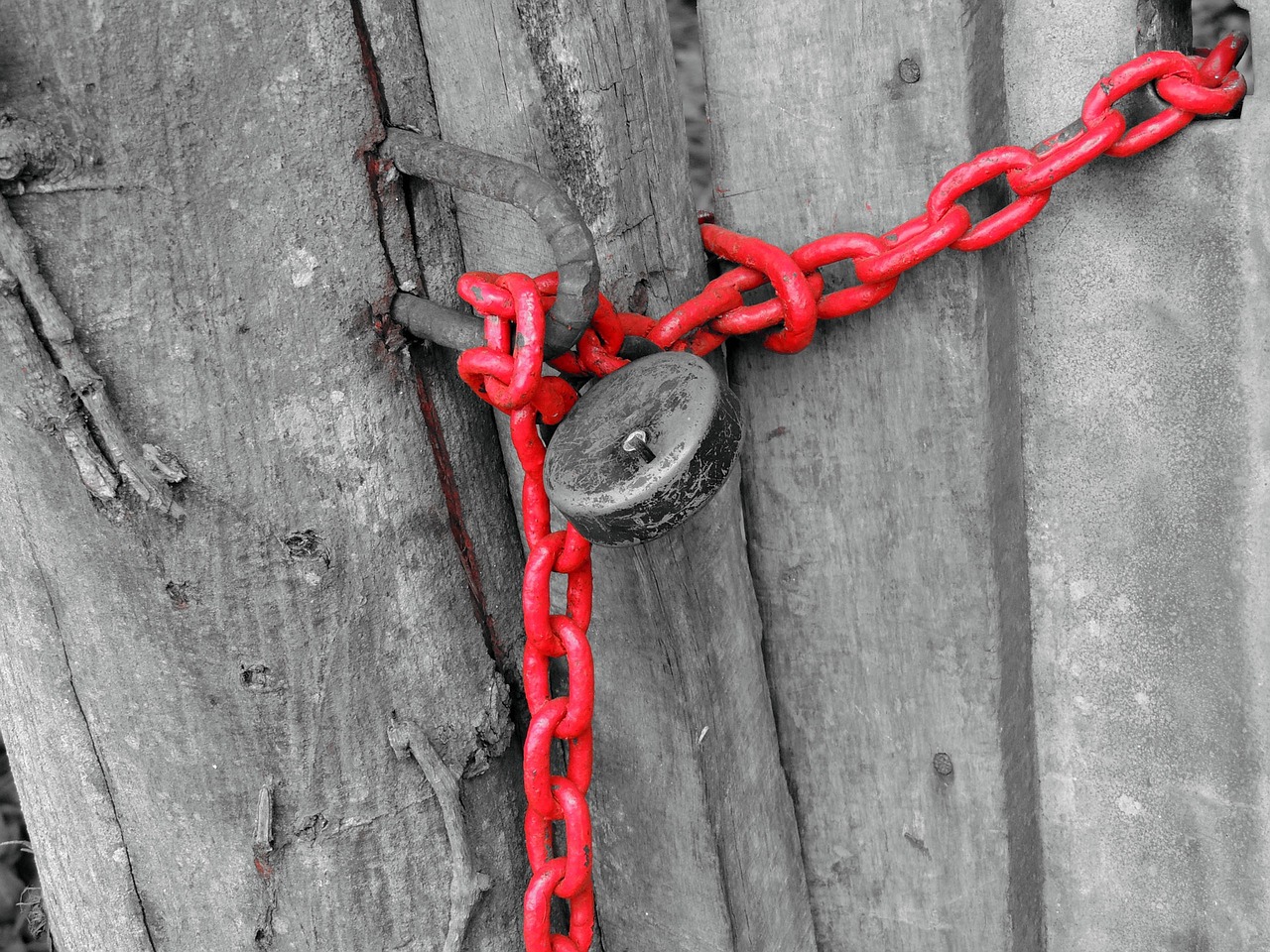 lock red chain free photo