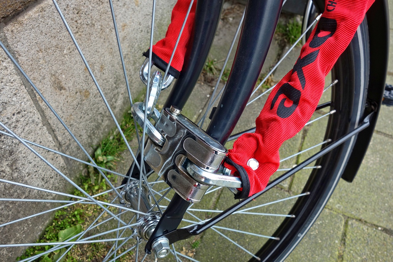 lock bicycle lock wheel free photo